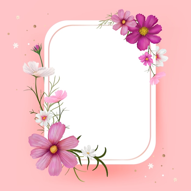 Floral mockup frame illustration
