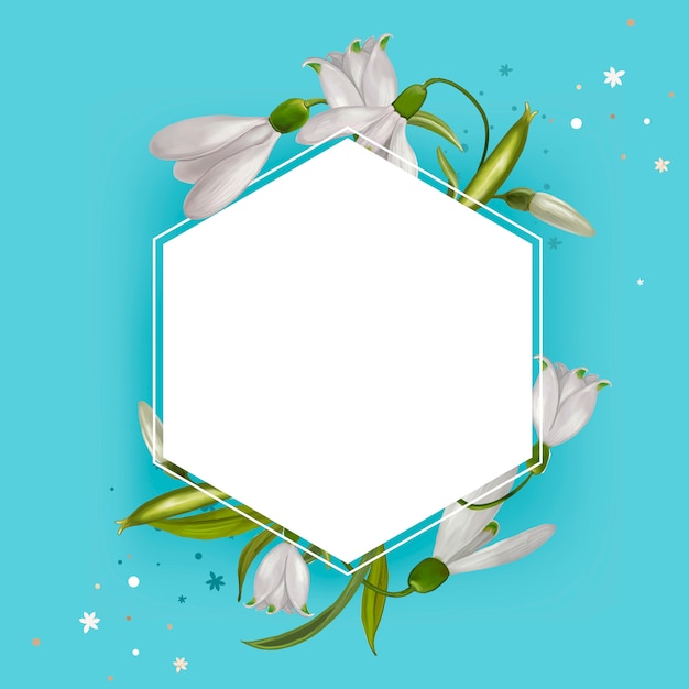 Floral mockup frame illustration