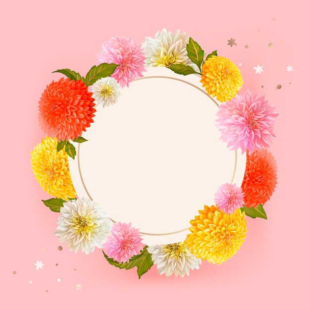 Floral mockup frame illustration