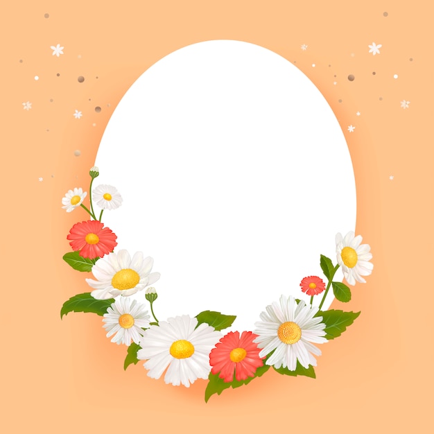 Floral mockup frame illustration