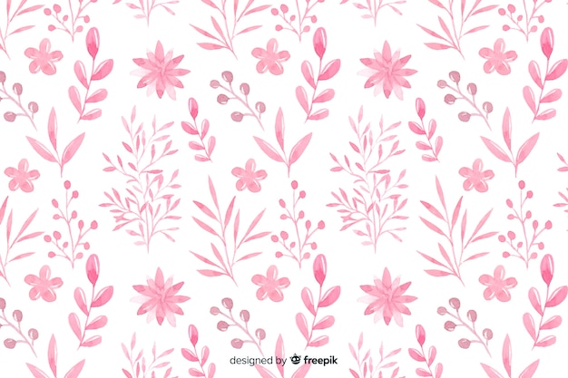 Floral monochromatic watercolor background