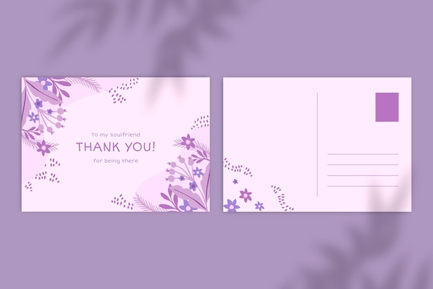 Free vector floral monocolor greeting cards