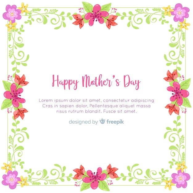 Free vector floral mother's day background