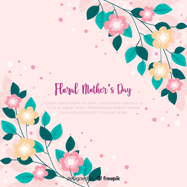 Free vector floral mother's day background