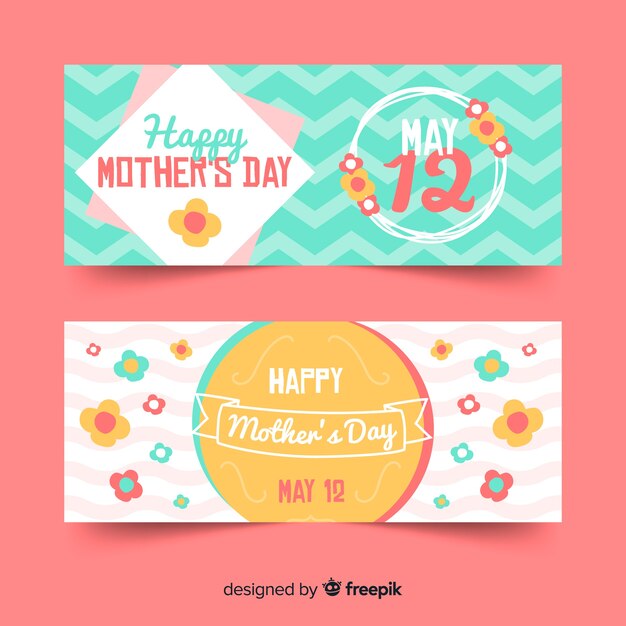 Floral mother's day banner