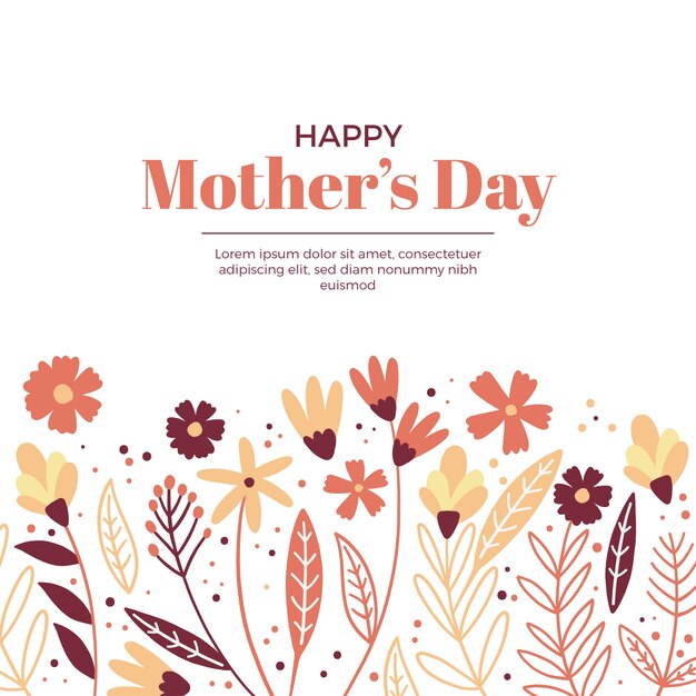 Floral mother's day concept