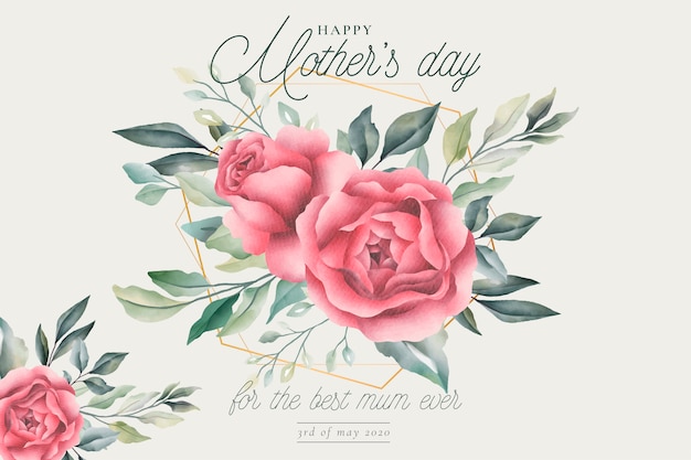 Floral mother's day greeting card