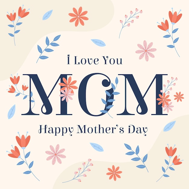 Free vector floral mother's day illustration