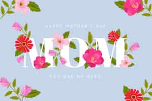 Free vector floral mother's day illustration