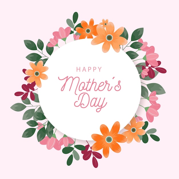 Floral mother's day illustration