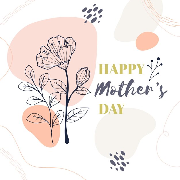 Floral mother's day illustration