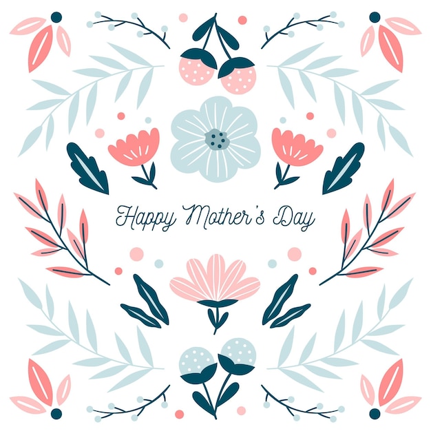 Floral mother's day illustration