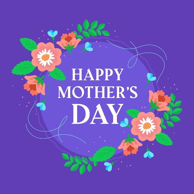 Free vector floral mother's day illustration