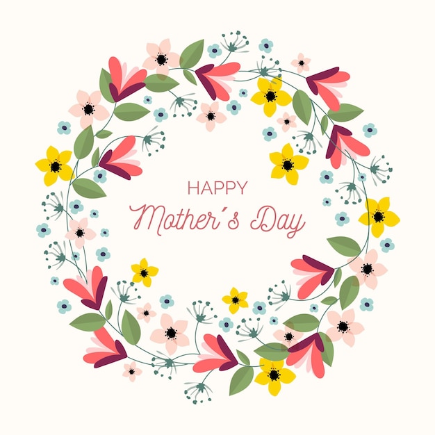 Floral mother's day illustration