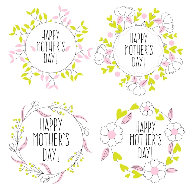 Floral mother's day illustration