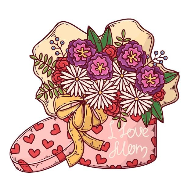 Floral mother's day illustration