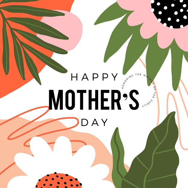 Free vector floral mother's day illustration