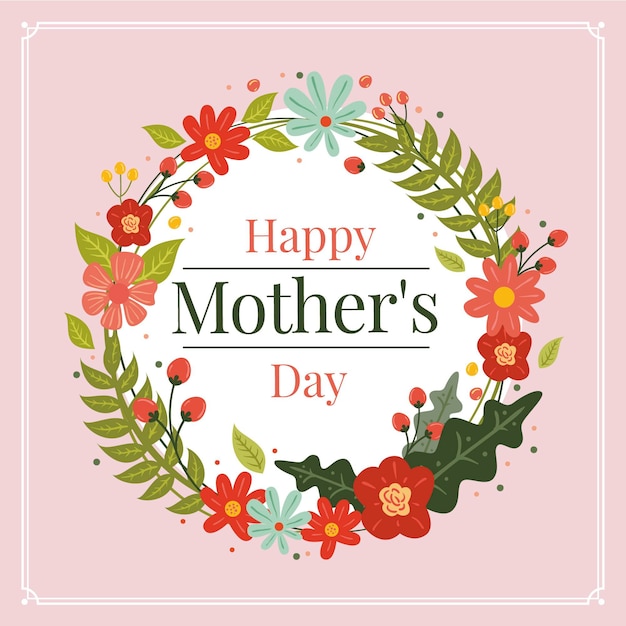 Free vector floral mother's day illustration