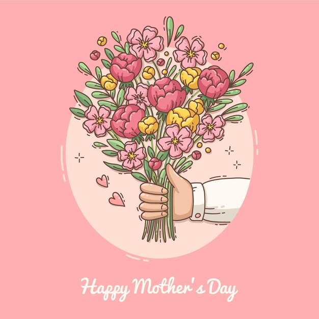 Floral mother's day illustration