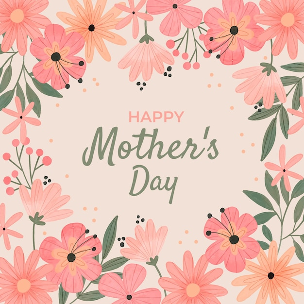 Free vector floral mother's day illustration