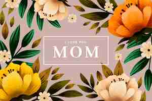 Free vector floral mother's day illustration