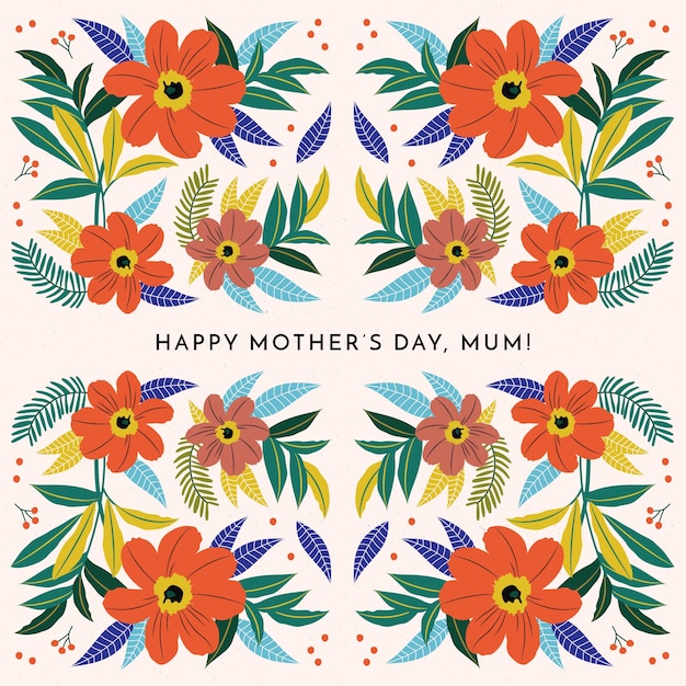 Free vector floral mother's day wallpaper