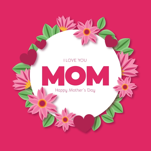 Free vector floral mother's day