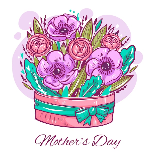 Free vector floral mothers day concept