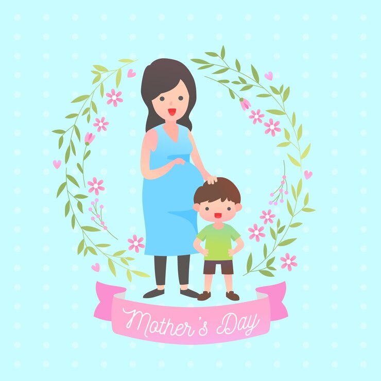 無料Vector 花の母の日イラストコンセプト