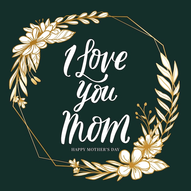 Free vector floral mothers day style