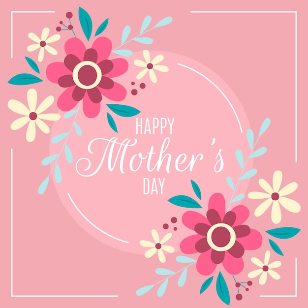 Free Vector | Floral mothers day theme