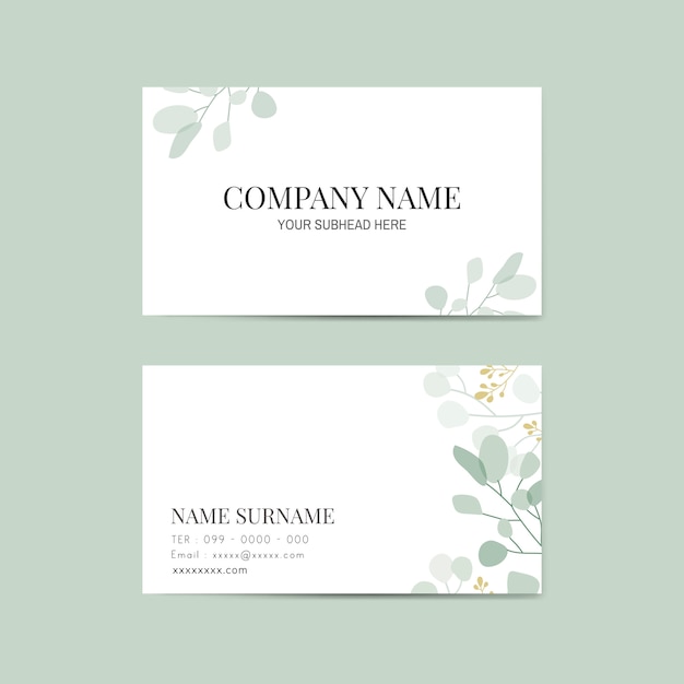 Free vector floral name card