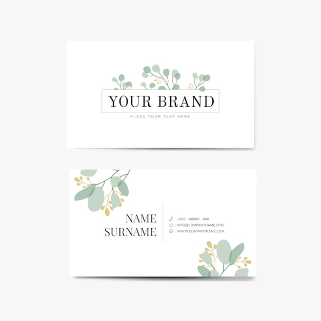 Floral name card