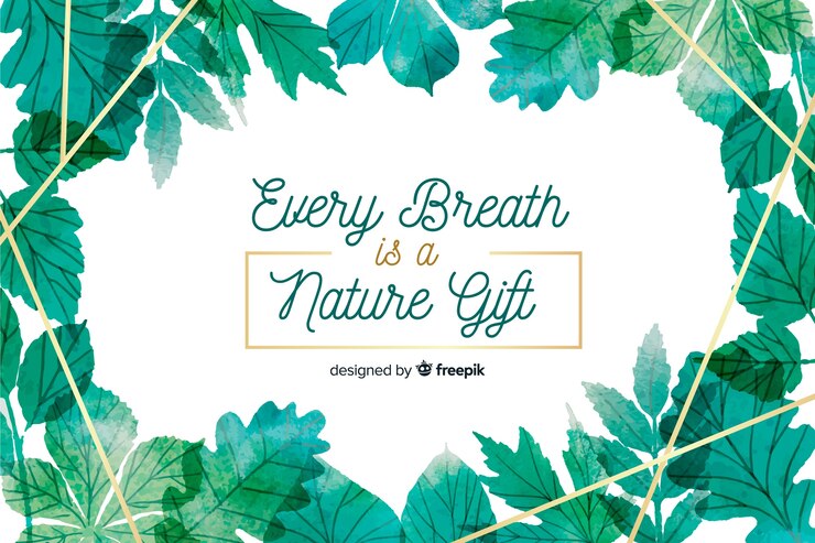 Free Vector floral nature background with quote