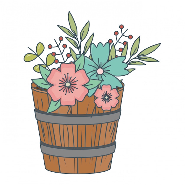 Free vector floral nature flowers cartoon