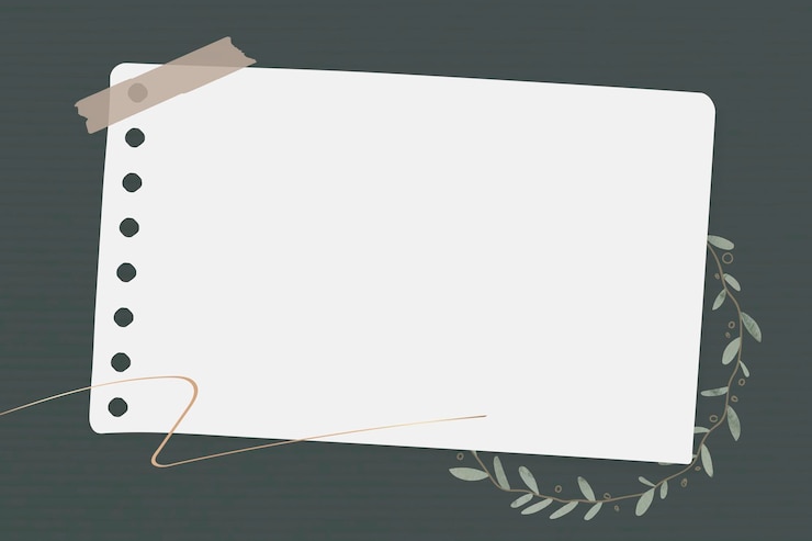 Free Vector floral note paper template vector