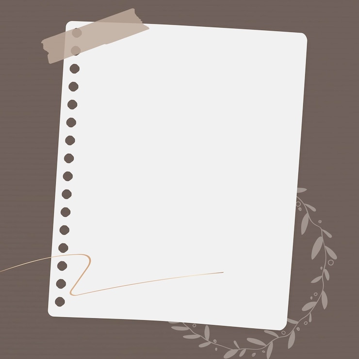Free Vector floral note paper template vector