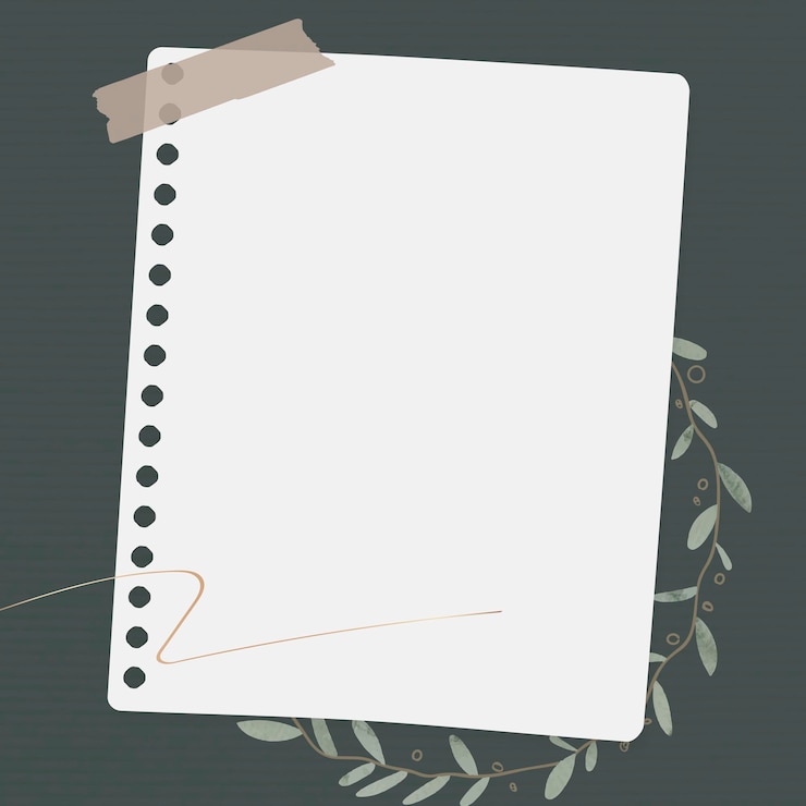 Free Vector floral note paper template