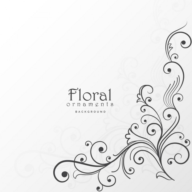 Free vector floral ornament on white background