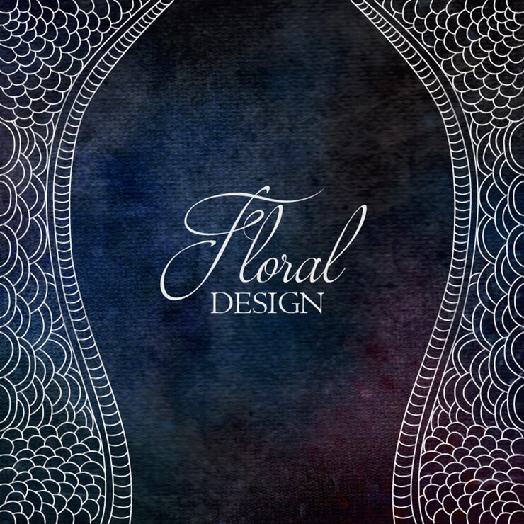 Free Vector floral ornamental design with watercolor texture