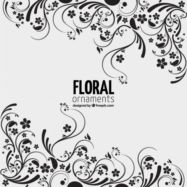 Free vector floral ornaments background