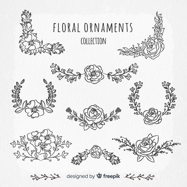 Floral ornaments collection