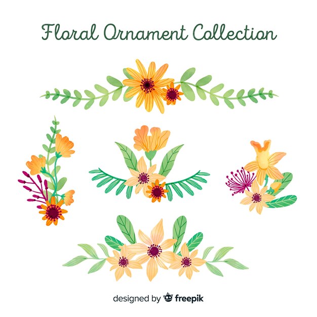 Floral ornaments collection