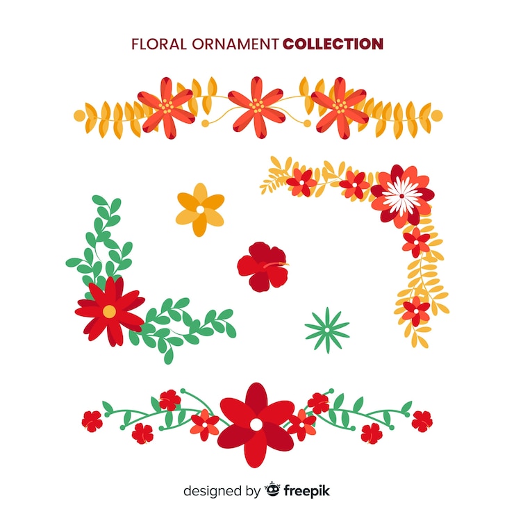Free Vector floral ornaments collection