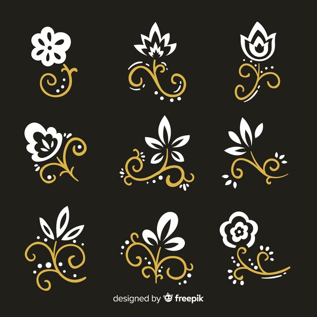 Floral ornaments collection