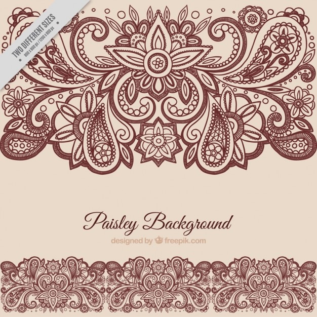 Free vector floral paisley background