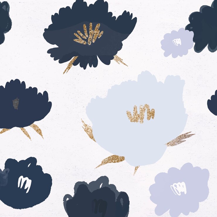 無料Vector 花柄背景ベクトル手描き