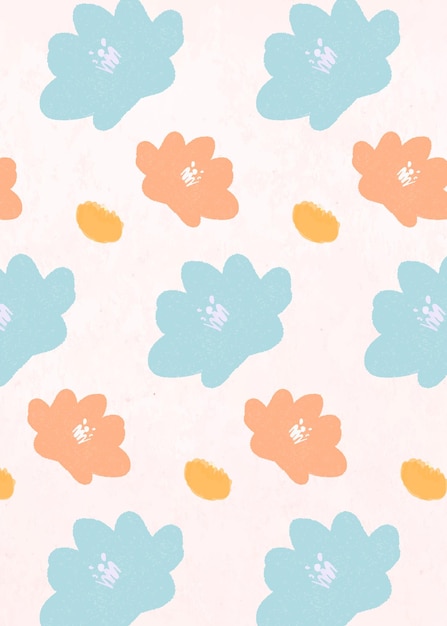 Free Vector floral pattern background vector hand drawn