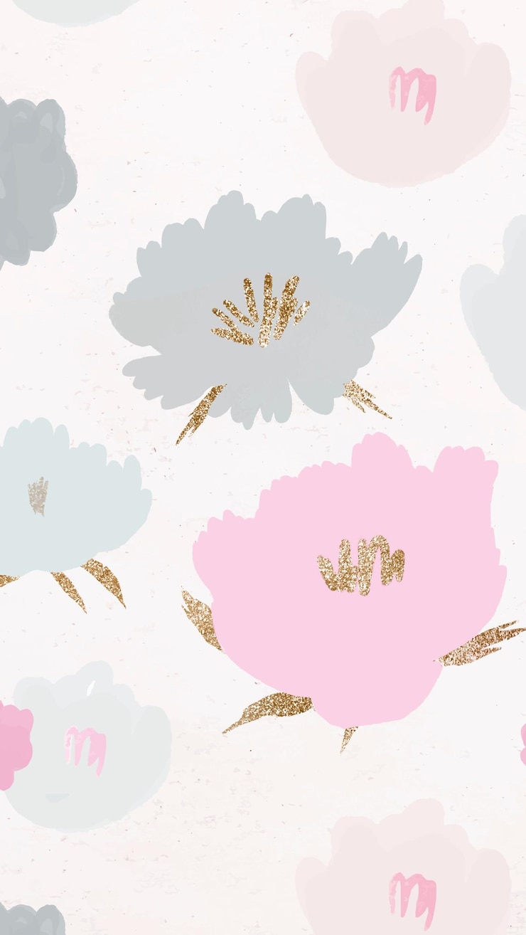 無料Vector 花柄背景ベクトル手描き
