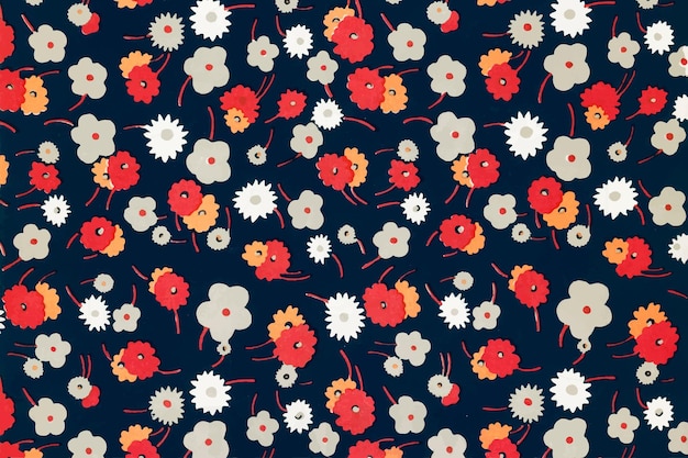 Free vector floral pattern background vector, remixed from artworks by charles goy